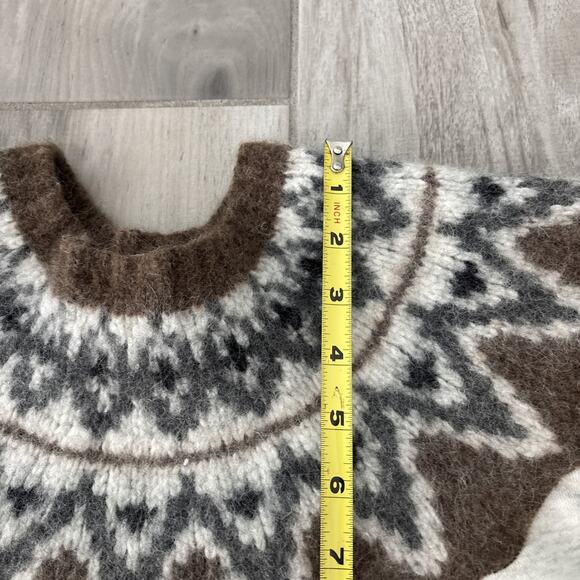 Mother The Half Of Me Fair-Isle Sweater Halfway to Nowhere Sz M Gray Brown - Picture 8 of 13